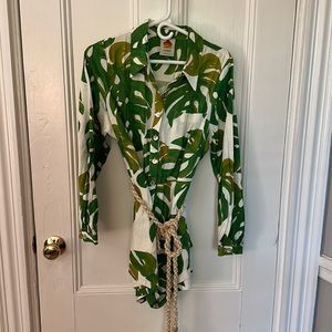 Farm Rio Monstera Romper with Belt